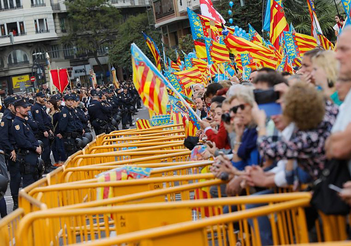 Imagen de archivo tomada durante la Procesión Cívica del 9 d'Octubre en Valencia