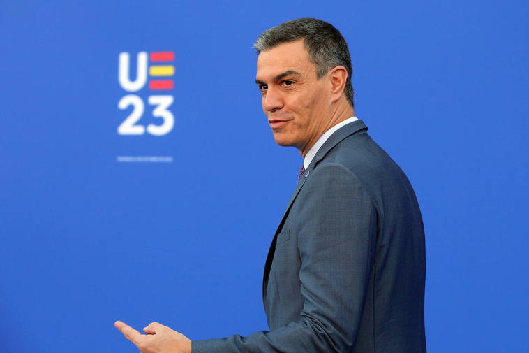 Pedro Sánchez, presidente del Gobierno en funciones, durante la Cumbre Europea en Granada