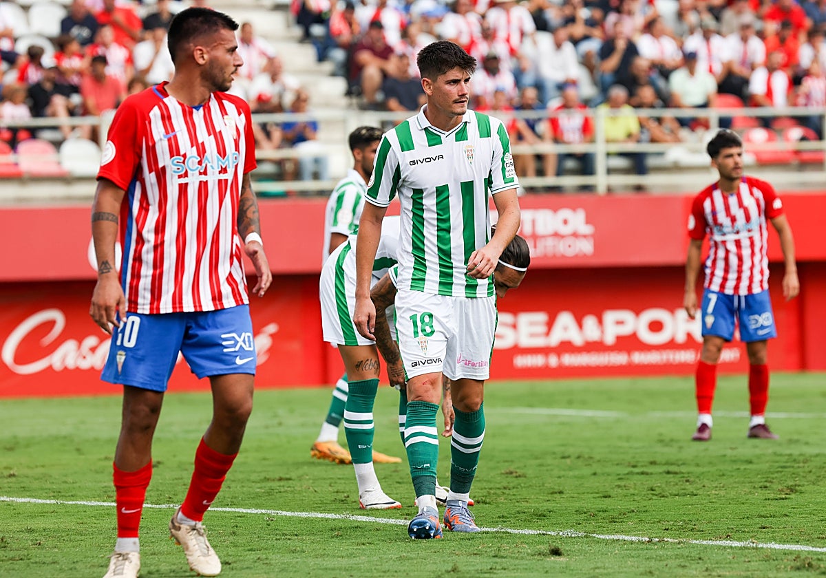 Carlos García durante el partido ante el Algeciras