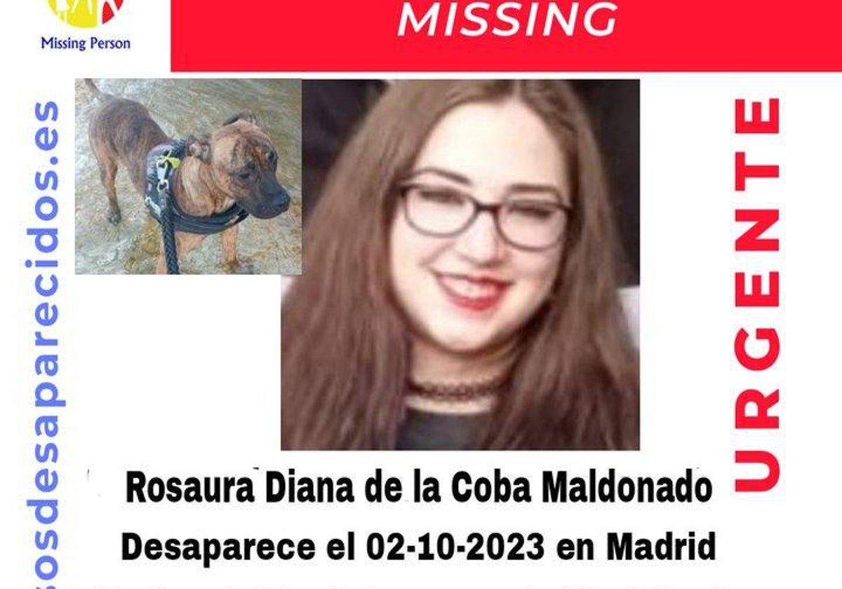 Cartel de la desaparición de Rosaura Diana