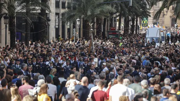 Imagen de la procesión cívica del 9 de octubre en Valencia