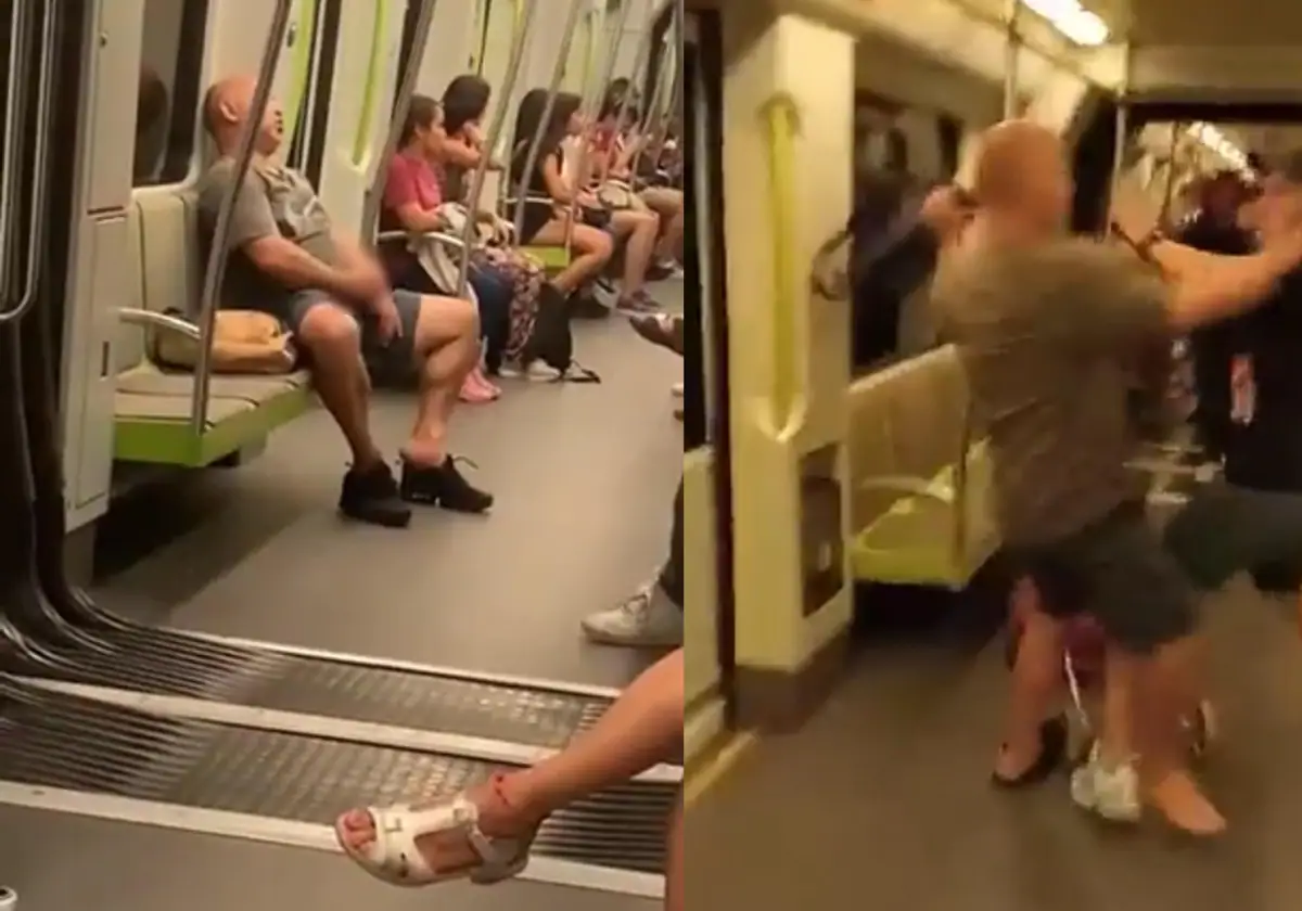 Un hombre se masturba en el Metro de Valencia delante del resto de viajeros  y la emprende a golpes al ver que le grababan