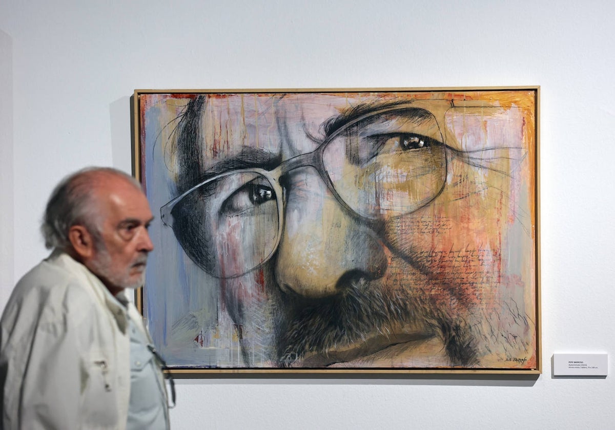 Autorretrato de Pepe Barroso en la exposición