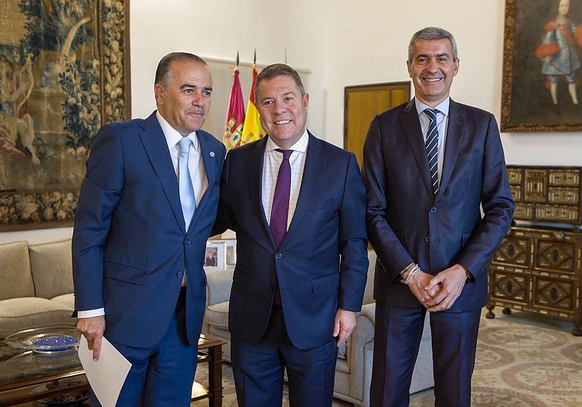 García-Page con Gregorio y Gutiérrez en el Palacio de Fuensalida