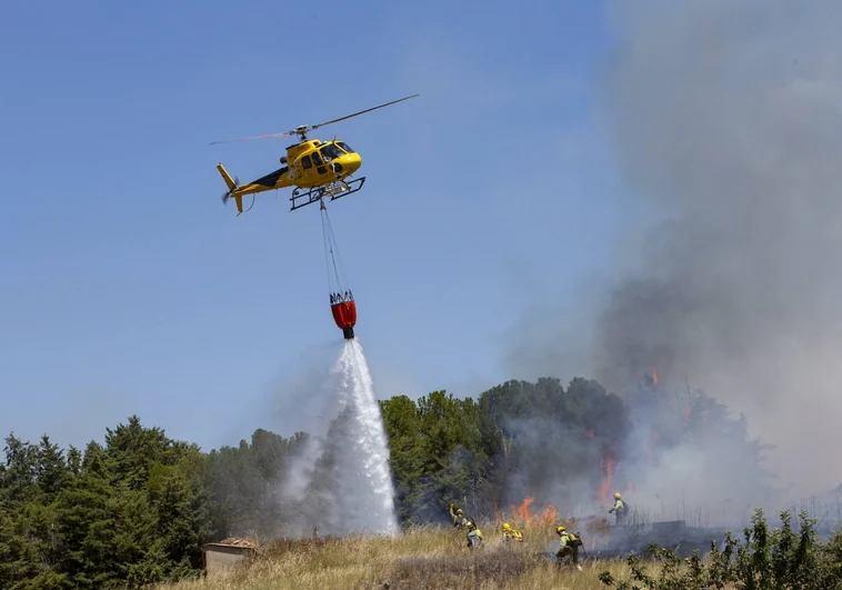 Incendio en el municipio zamorano de Entrala a finales del pasado mes de julio