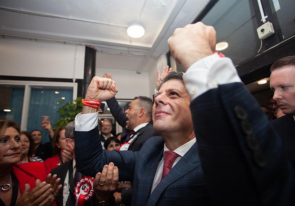 Fabian Picardo celebra su triunfo electoral