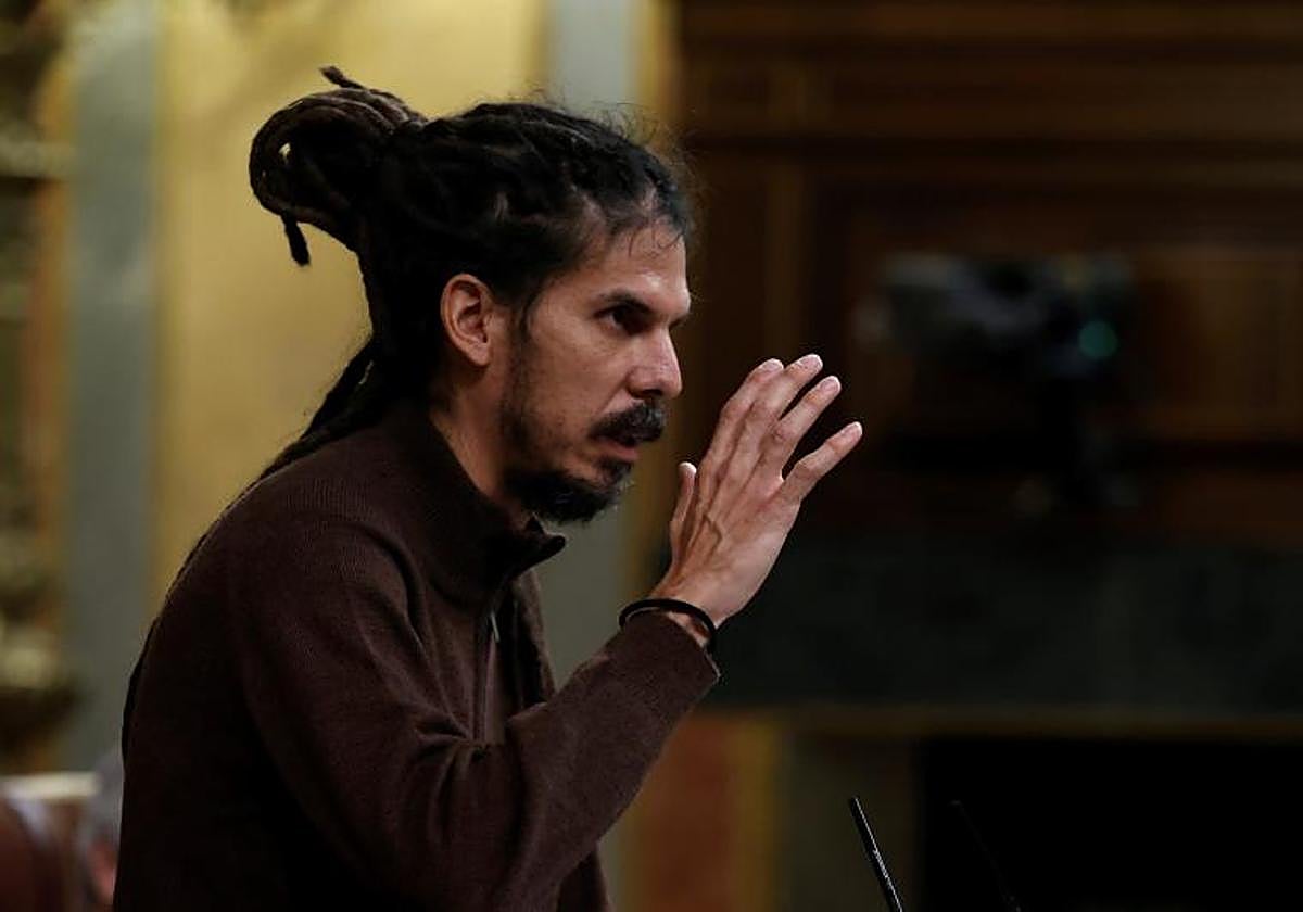 El ex de Podemos Alberto Rodríguez, cuando aún era diputado en 2021