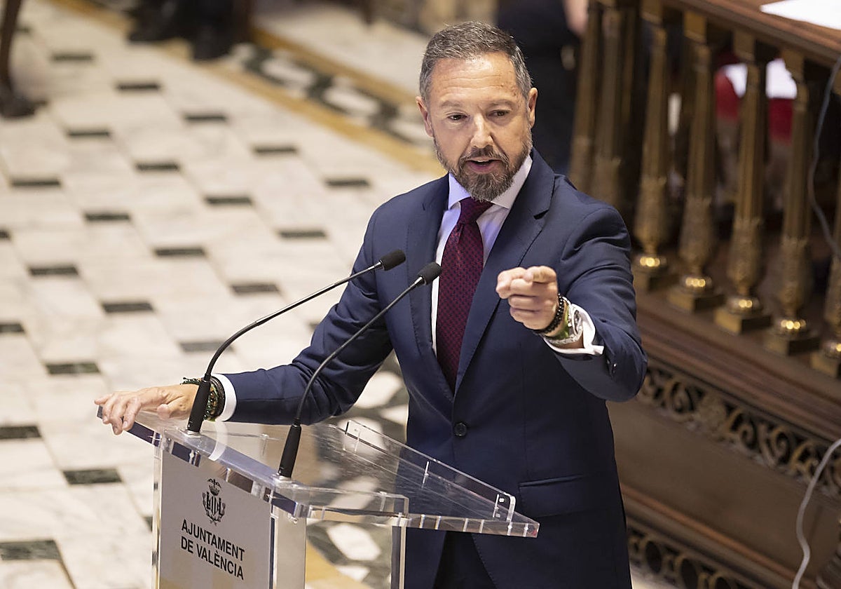 Imagen de archivo del portavoz de Vox en el Ayuntamiento de Valencia, Juanma Badenas