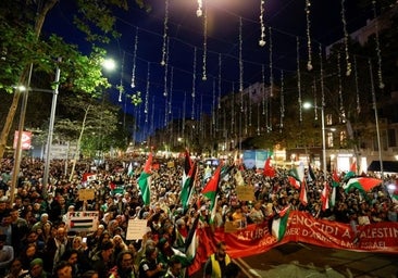 Miles de personas piden en Barcelona el boicot a Israel