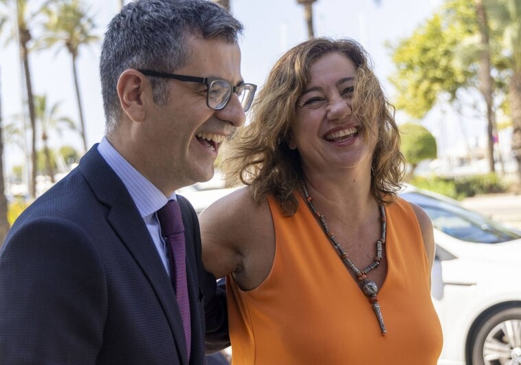 Bolaños y Armengol conversan en Palma de Mallorca el pasado verano