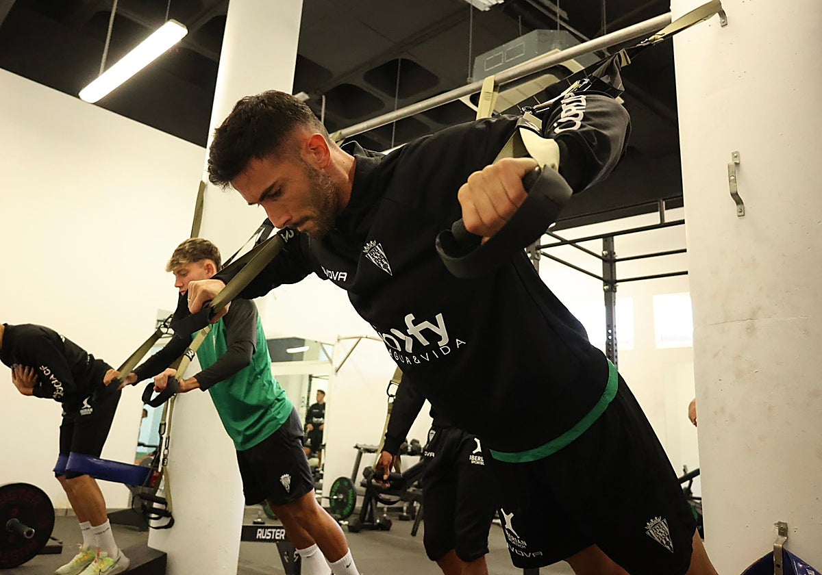 Albarrán se ejercita en el gimnasio de El Arcángel