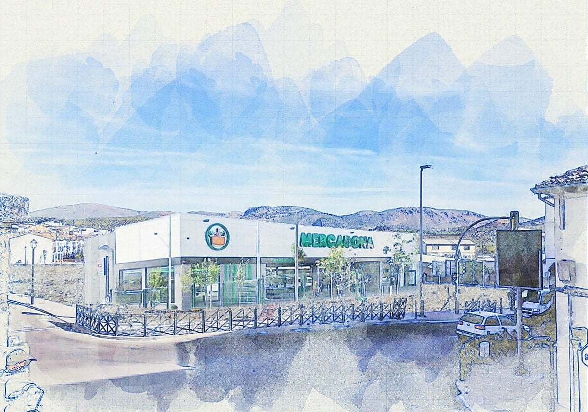 Boceto del nuevo supermercado de Mercadona en Priego de Córdoba