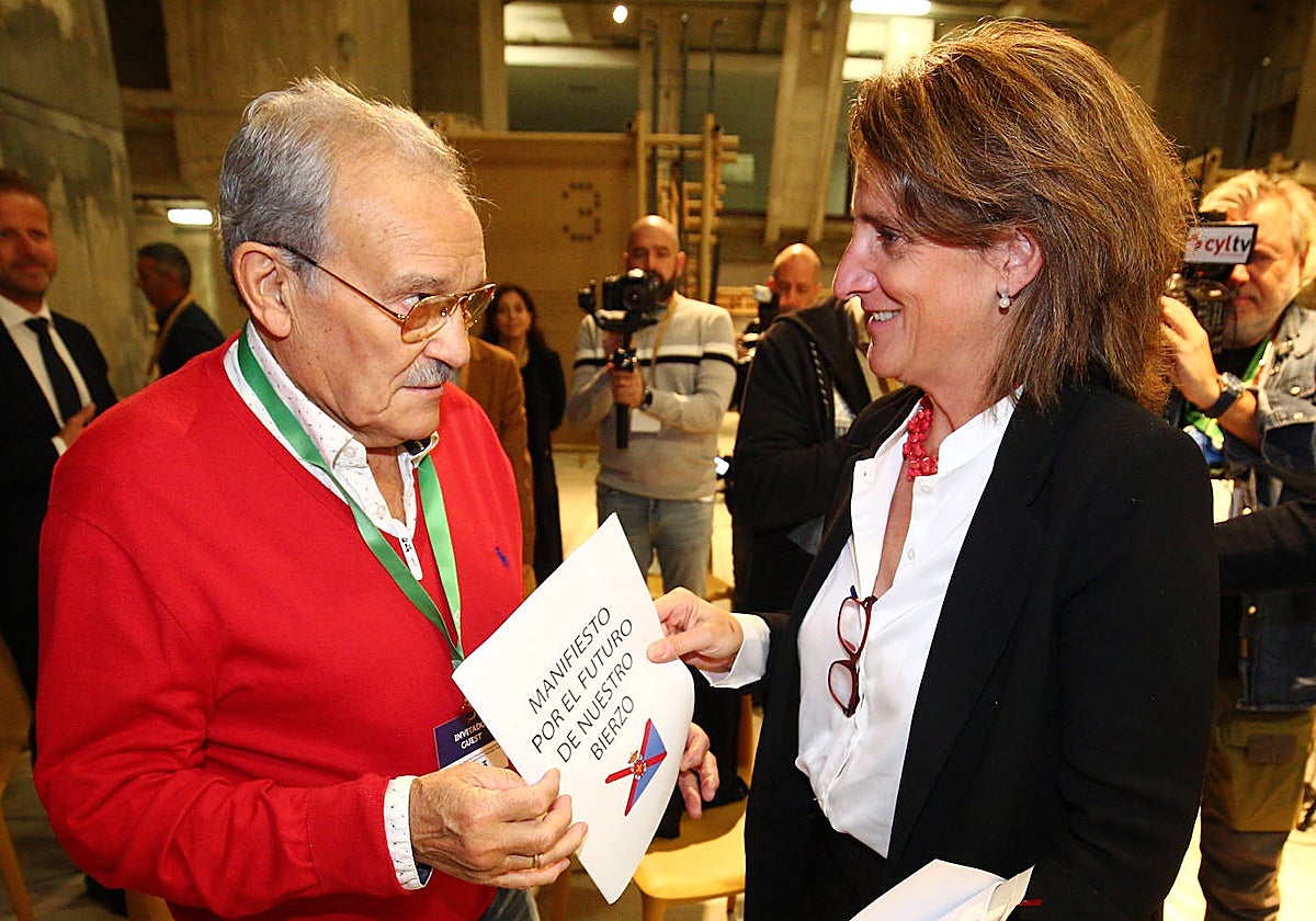La ministra de Transición Ecológica en funciones, Teresa Ribera, durante la inauguración del evento sobre Transición Justa que se celebra en Ponferrada