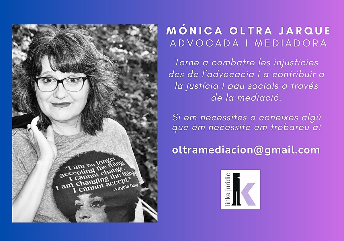 Imagen de la exvicepresidenta de la Generalitat Valenciana Mónica Oltra anunciando su regreso a la abogacía