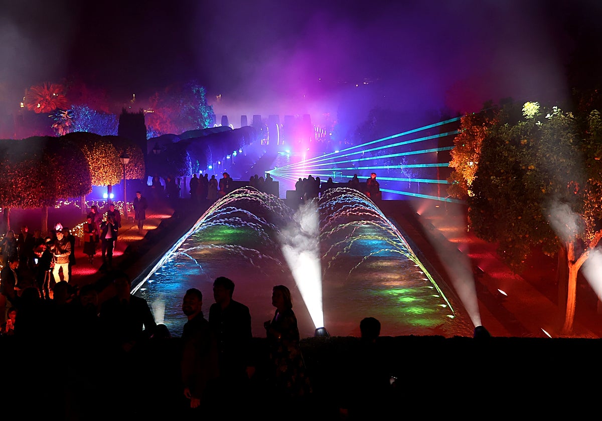 Estanques del Alcázar por la noche