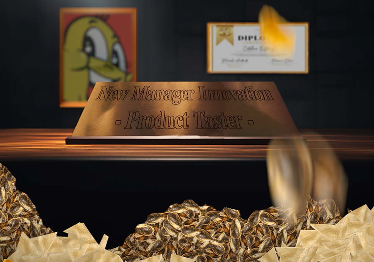 Ilustración de la empresa valenciana Grefusa para buscar catador de snacks y frutos secos