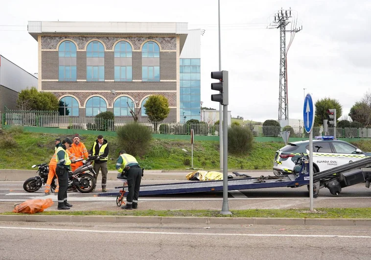 Un motociclista muere en un accidente de tráfico a la salida de Valladolid capital