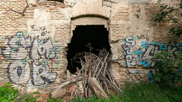 Malezas y escombros acumulados en una de las zonas abandonadas