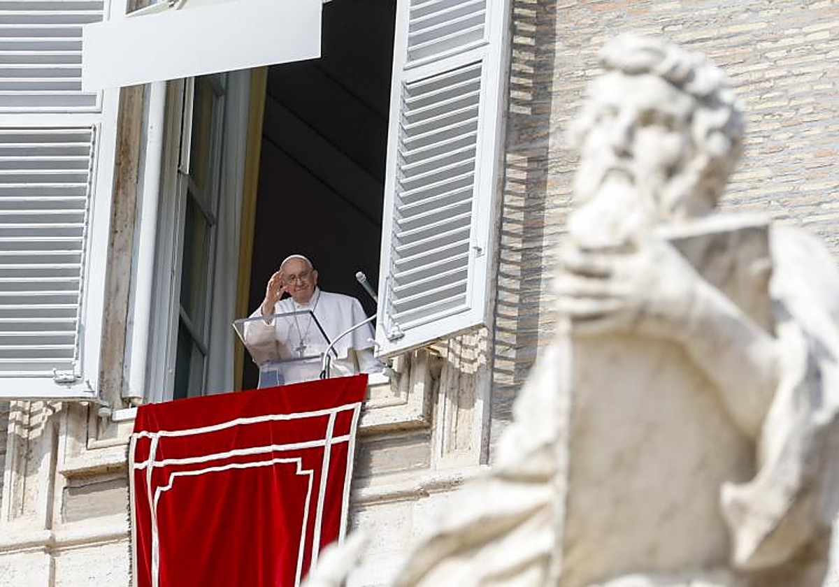 El Papa Francisco durante el rezo del ángelus del 15 de octubre de este año