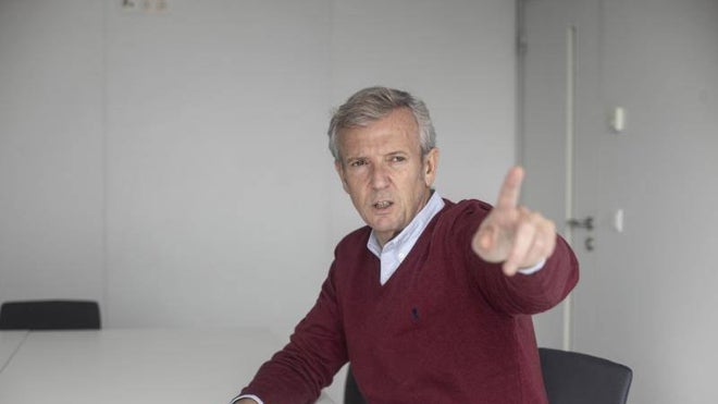 Alfonso Rueda, durante la entrevista con ABC