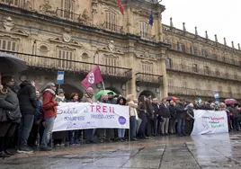 Centenares de personas se concentran en Astorga, Salamanca y Zamora para exigir el tren de la Vía de la Plata para vertebrar el Corredor Atlántico