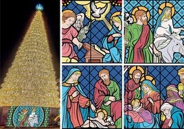Cuatro escenas religiosas iluminadas rodearán el gran árbol de Navidad de la Puerta del Sol