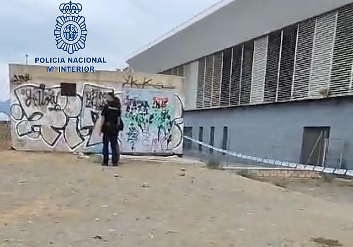 Imagen del lugar donde la mujer dio a luz, cerca de los arbustos donde luego abandonó a la bebé