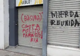 La sede del PSOE de Burgos amanece con pintadas e insultos