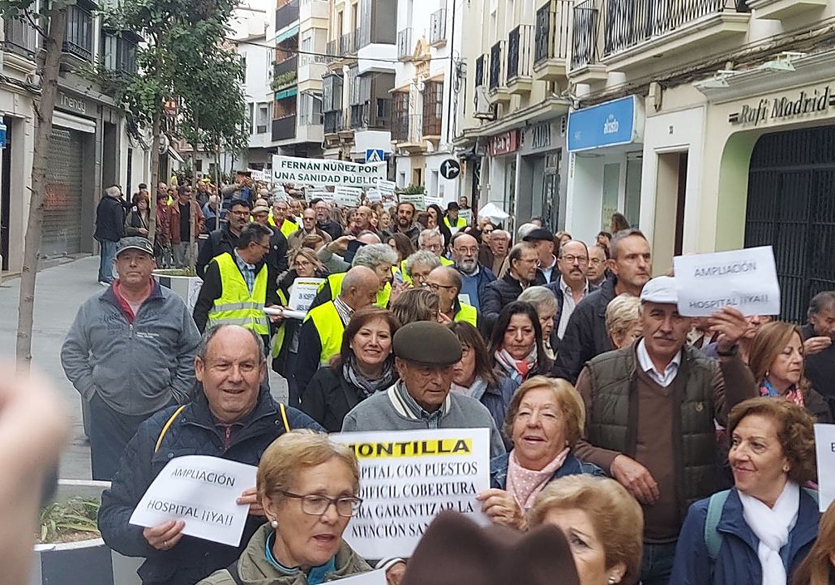 Participantes en la protesta