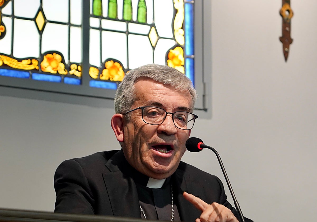 Luis Argüello, este viernes en la presentación de la memoria anual de la Diócesis de Valladolid