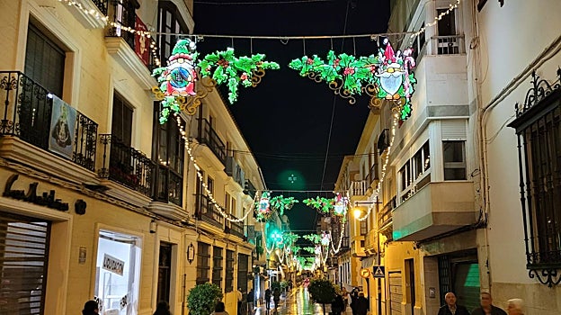 Luces de Navidad en la calle Don Gonzalo de Puente Genil