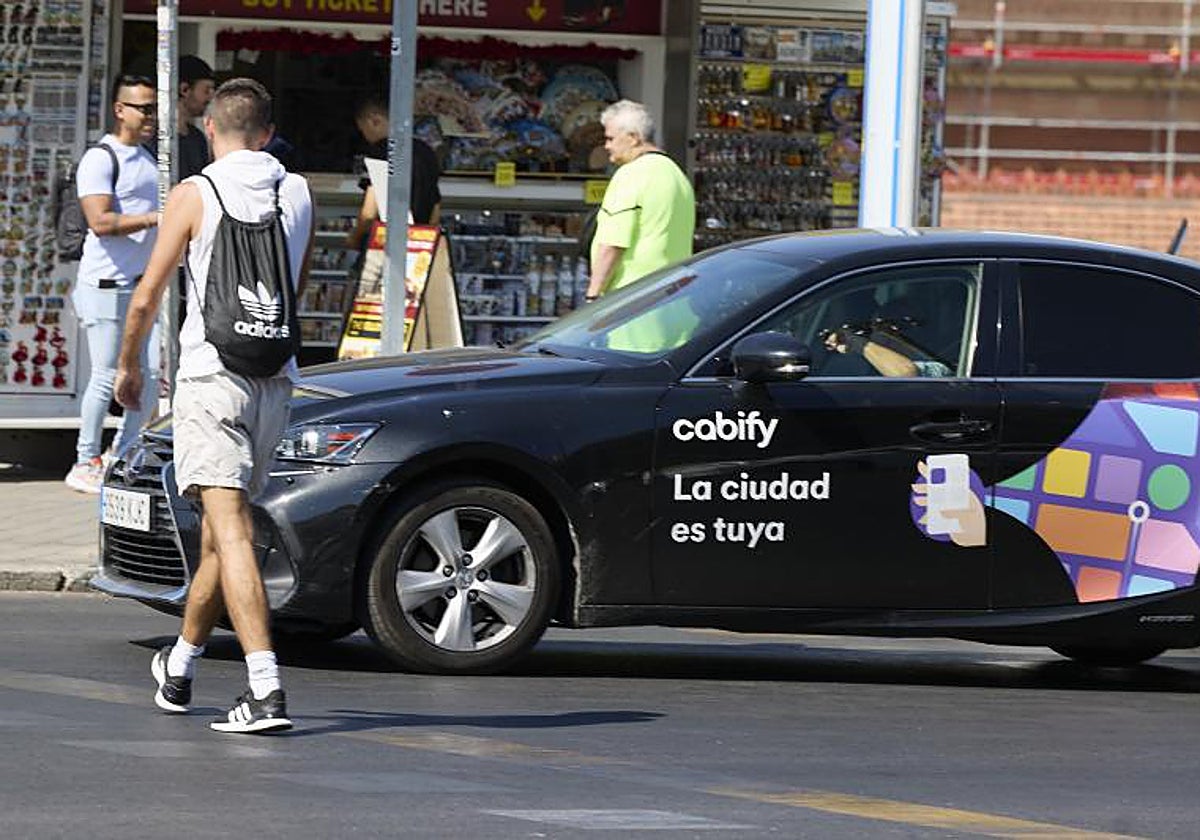 Imagen de archivo de un coche VTC de Cabify