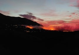 Desalojan a 300 vecinos de Mijas por un incendio forestal de madrugada