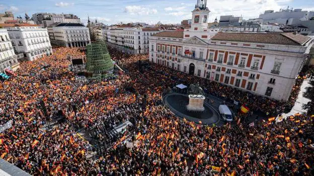 Miles de asistentes a la protesta en Madrid