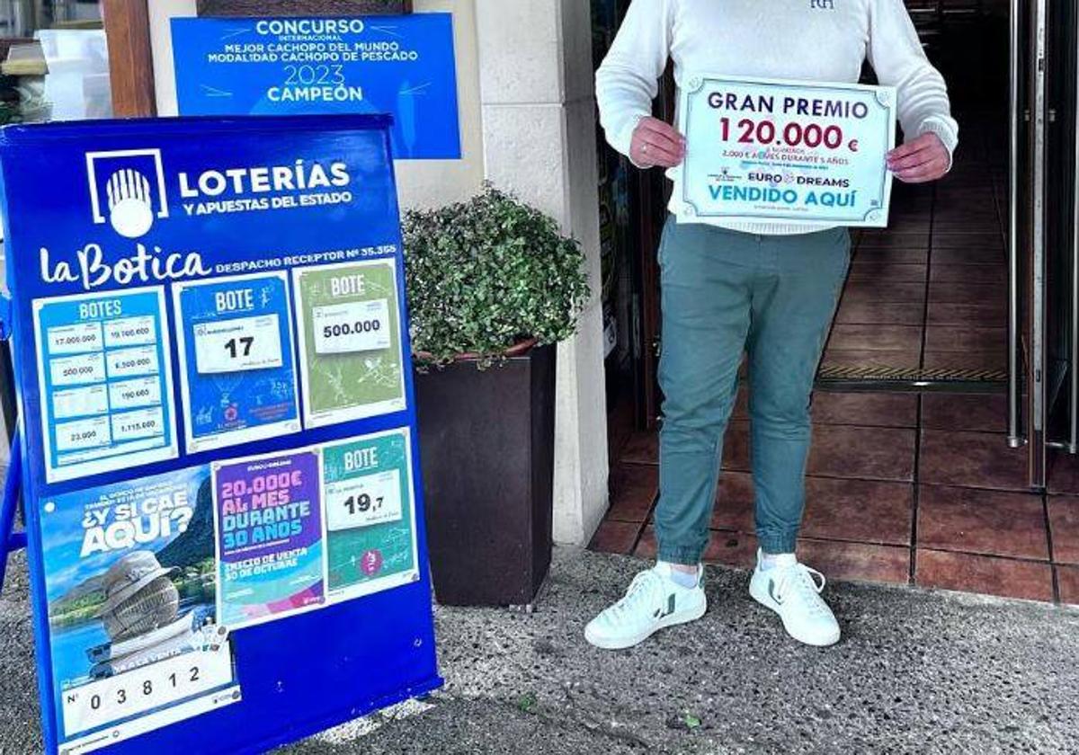 La administración de Lastres, La Botica, donde se vendió el premio de Eurodreams