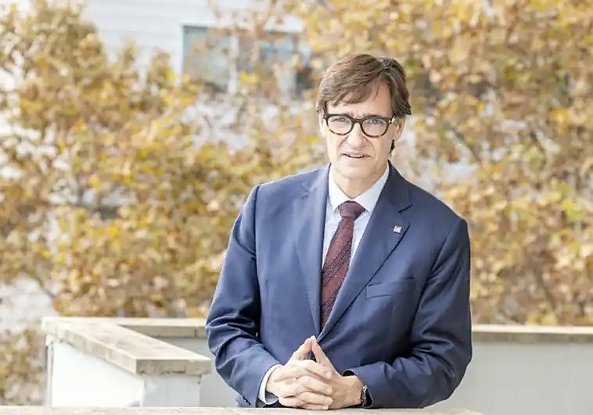 Salvador Illa, fotografiado en la sede del PSC, en Barcelona