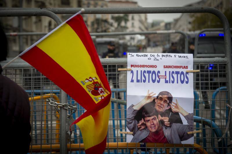 Uno de los carteles de los manifestantes 