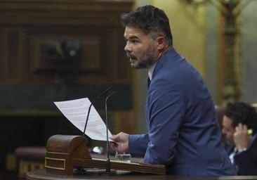 Rufián acusa a los jueces de «estar al servicio» de PP y Vox y señala a García Castellón