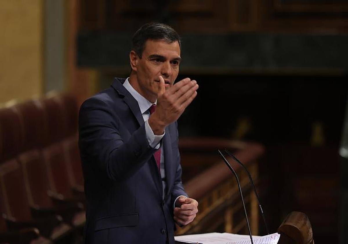 Pedro Sánchez, en el Congreso de los Diputados