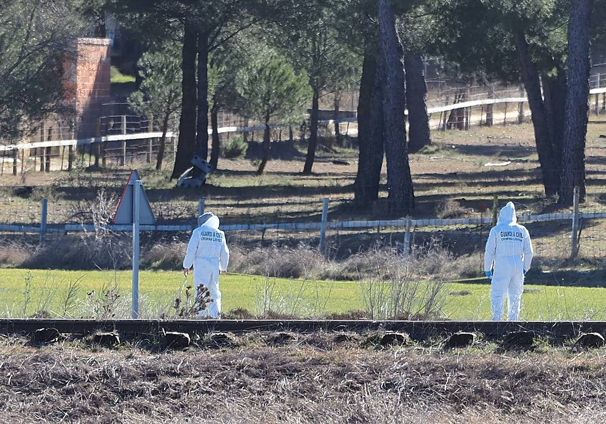Agentes de la Guardia Civil levantan el cuerpo sin vida de Esther López. Foto de archivo.