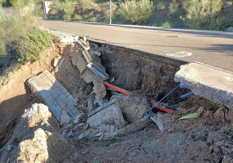 Estado de una de las calles de San Bernardo