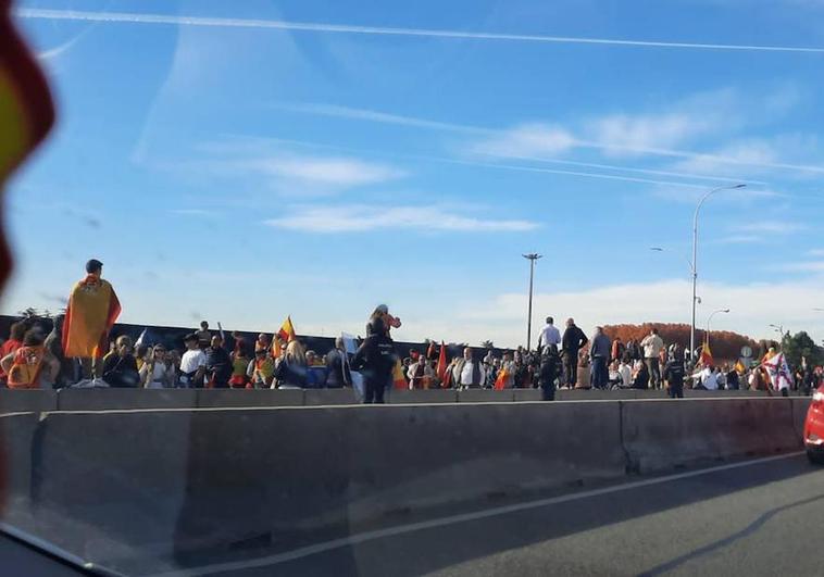 Manifestación en la A-6