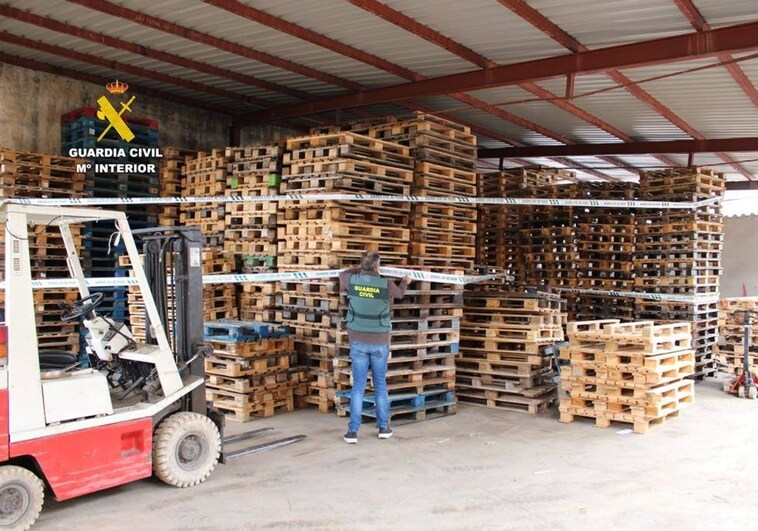 Foto del operativo realizado por la Guardia Civil en León