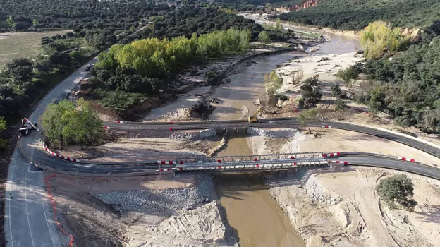 Doble puente temporal sobre el Arroyo Grande