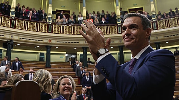Pedro Sánchez, tras ser nombrado presidente