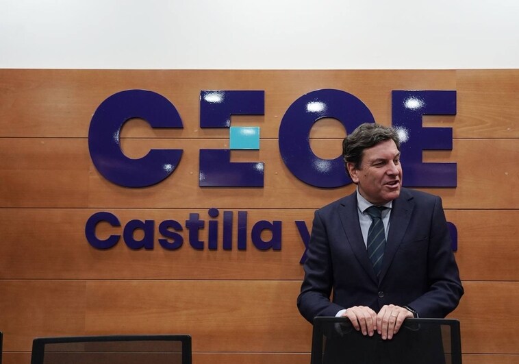 Carlos Fernández Carriedo, este lunes, en un acto de la CEOE Castilla y León