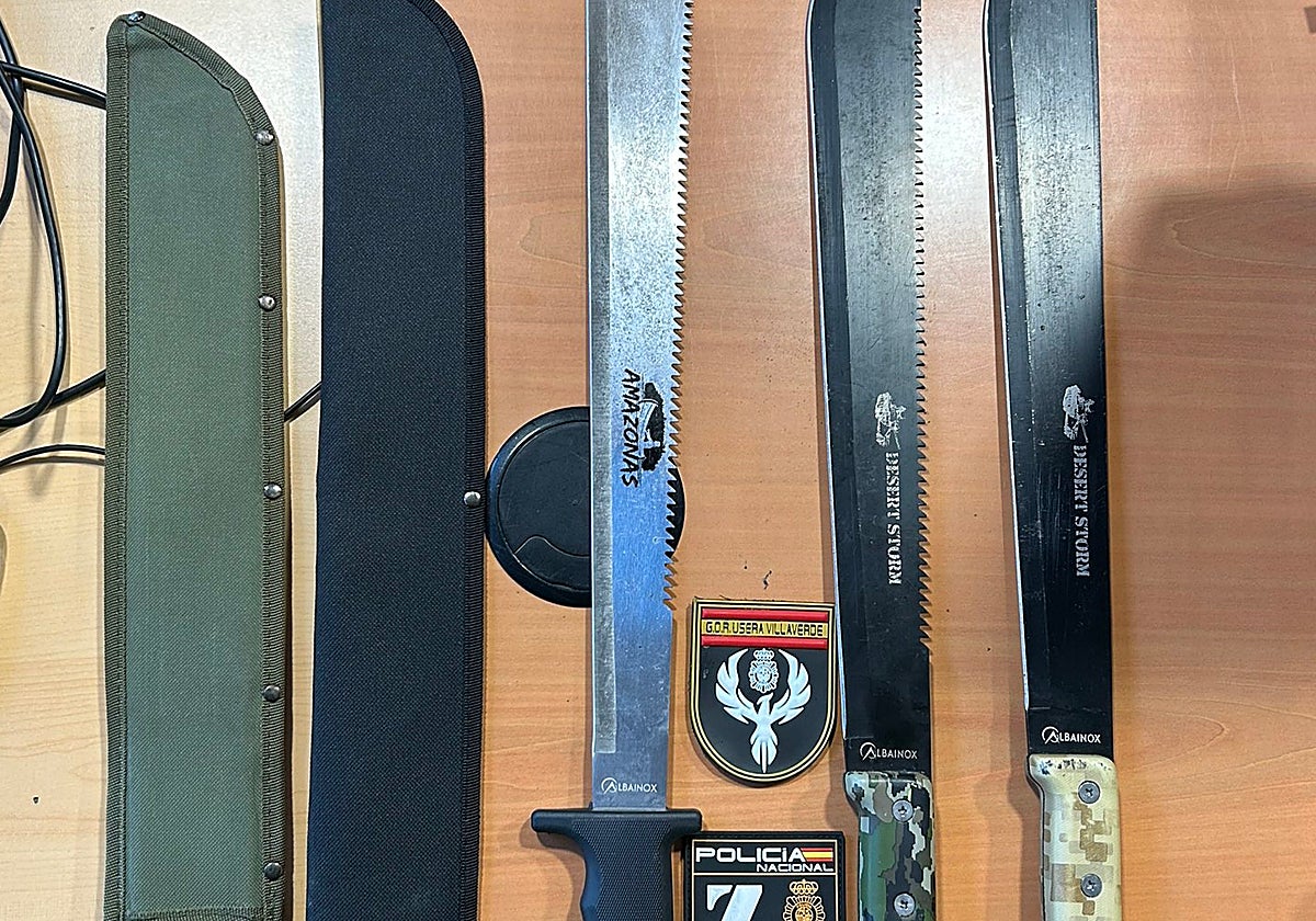 Las armas incautadas por la Policía Nacional