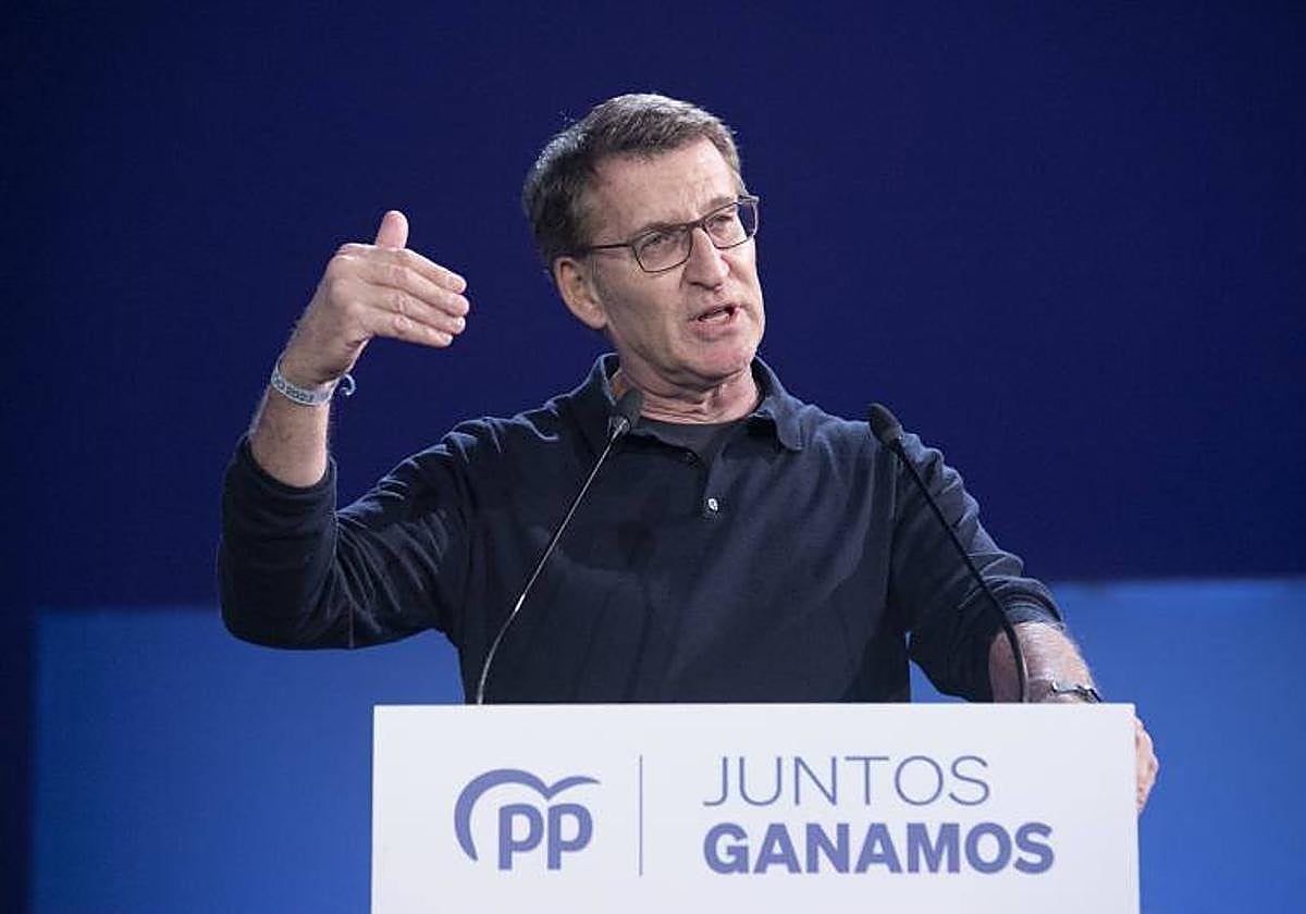 El presidente del PP, Alberto Núñez Feijóo