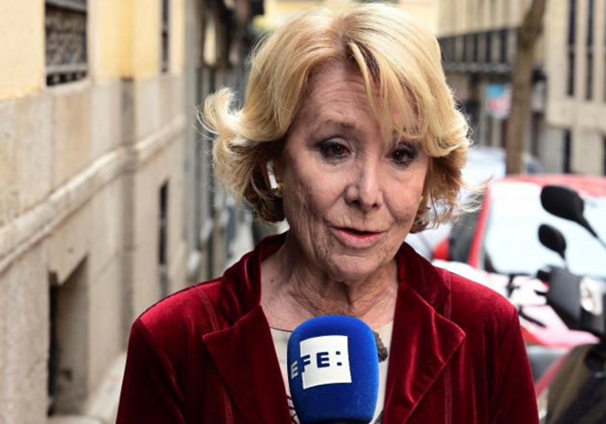 La expresidenta de la Comunidad de Madrid, Esperanza Aguirre