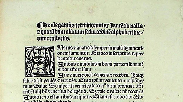 Página de texto impreso del incunable